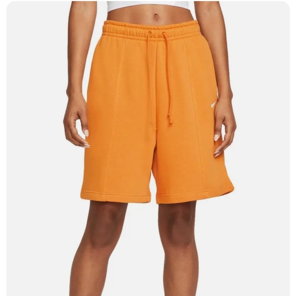 Nike Pants - Nike Sportswear Women's Essential Fleece High Rise Shorts DM6123-738 Yellow